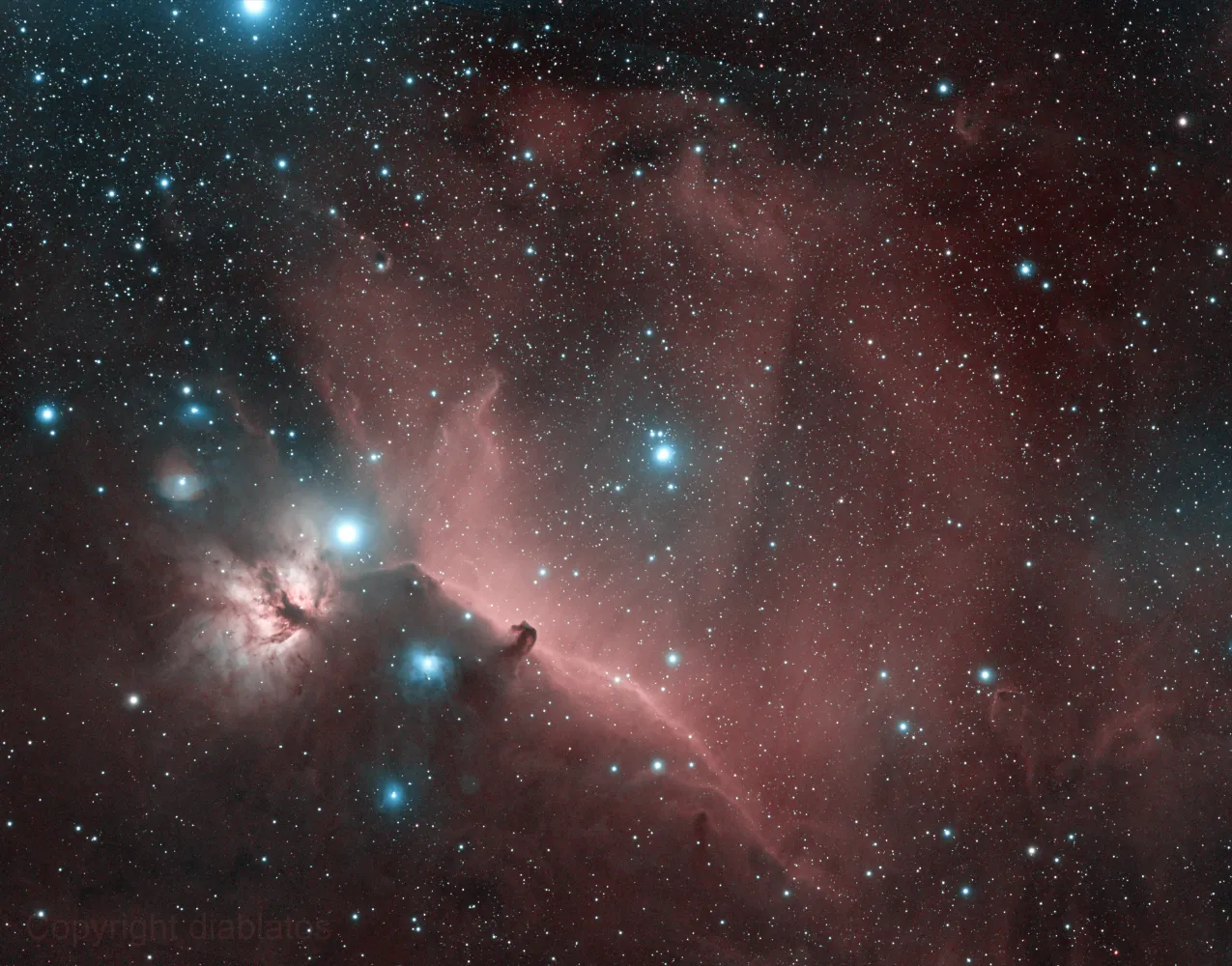 Nébuleuse IC434 dans la région d'Orion, @Anthony Fachinger